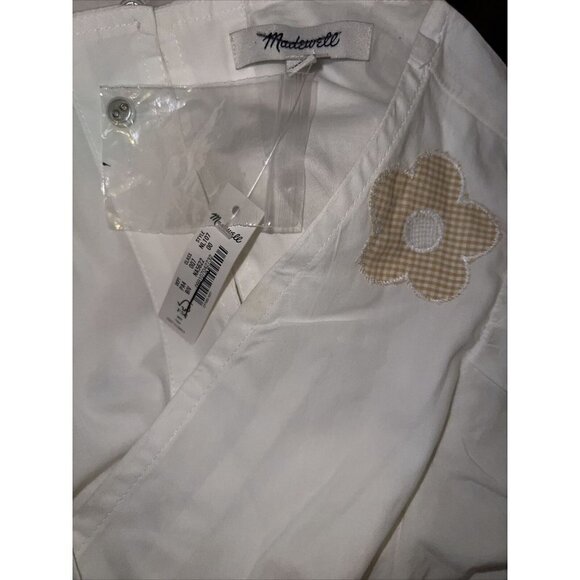 Madewell $128 Annamarie Embroidered Mini Dress Size 00 White NL107 Sold Out 1E - Picture 9 of 9